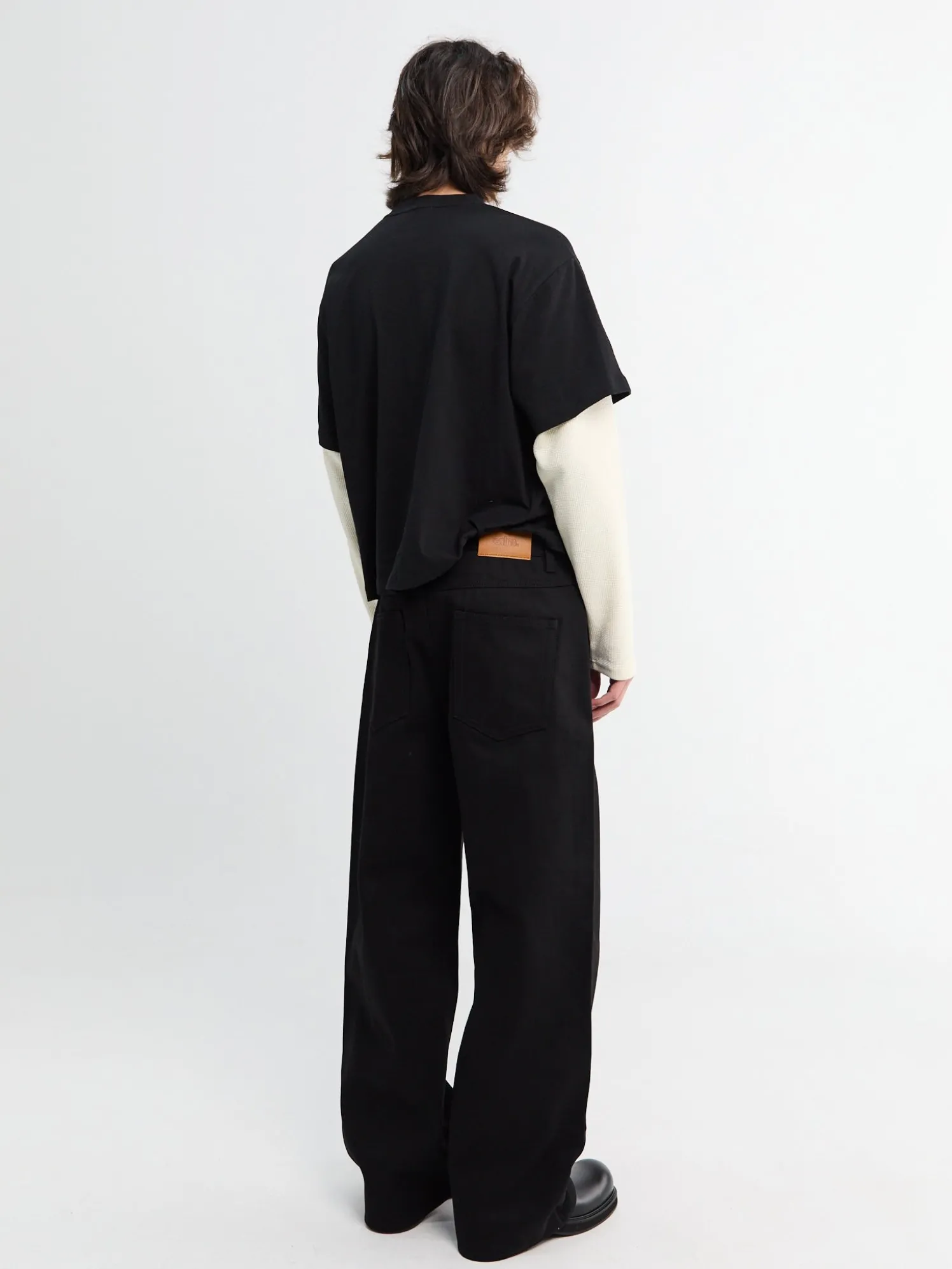 Sorte Raw Selvedge Jeans i Sort