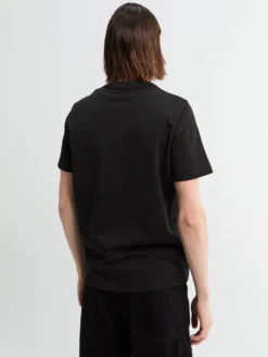 Space Embroidered Logo Bomulds T-Shirt i Sort