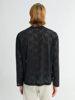 Space-Lace Long Tee i Sort SA