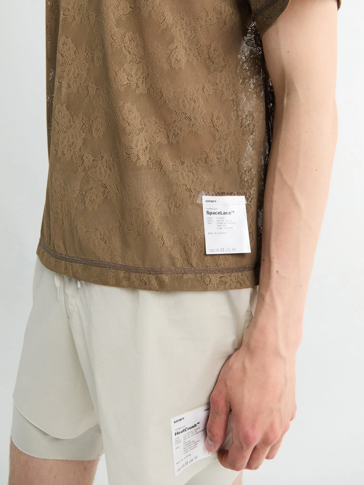Space-Lace T-shirt i Shitake SA