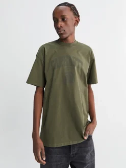 S/S Faded Pond Corps T-Shirt i Cypress Heavy Stone Wash