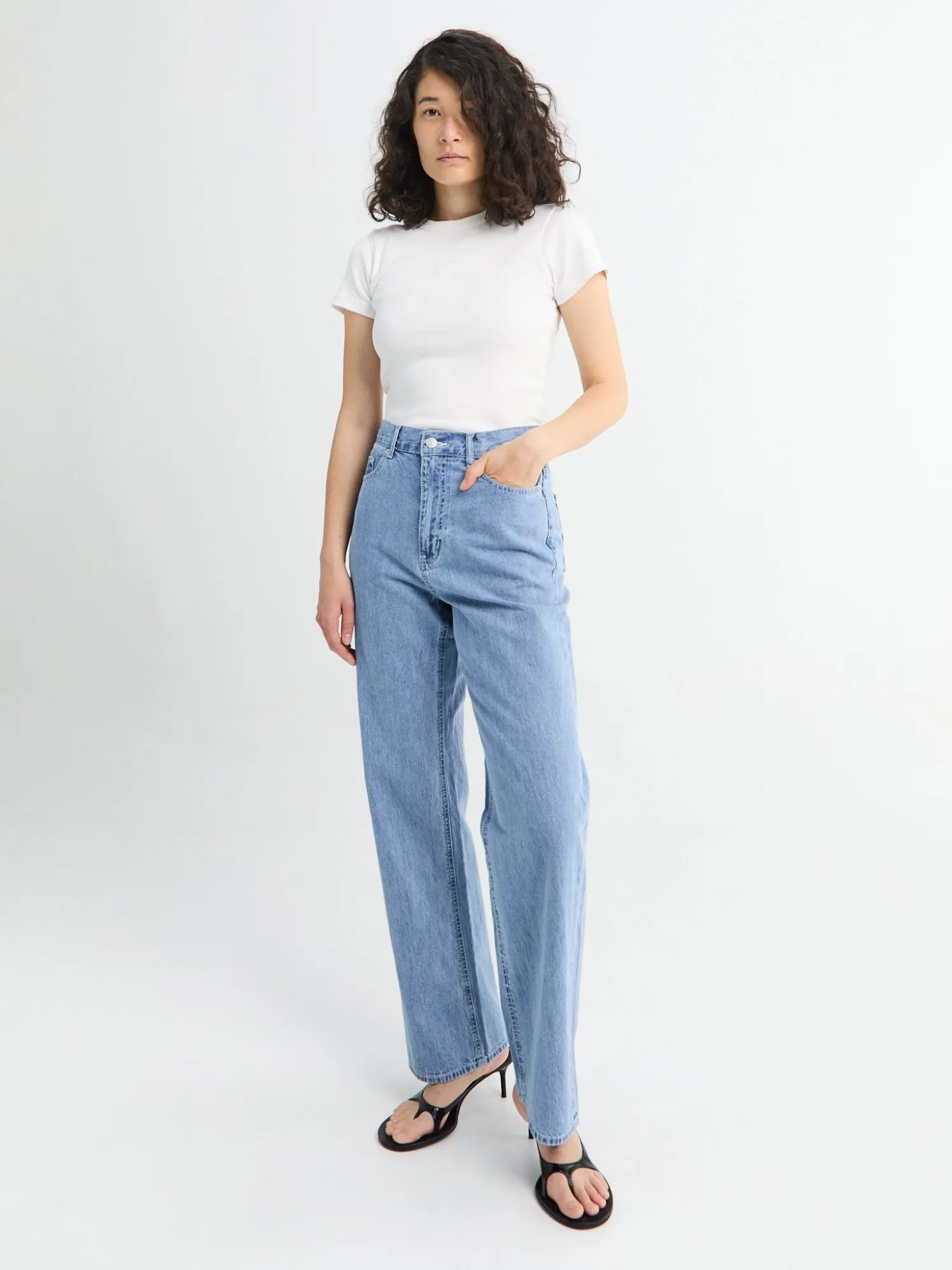 Summer Straight Jeans i Lyseblå