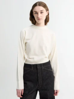 Sweater i Råhvid