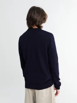 Sweater Red Emblem Knit i Navy
