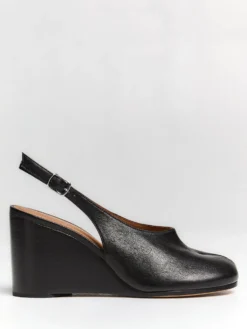 Tabi Wedge Slingback i Sort