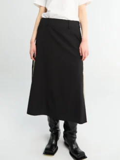 Tab Skirt i Mat Sort