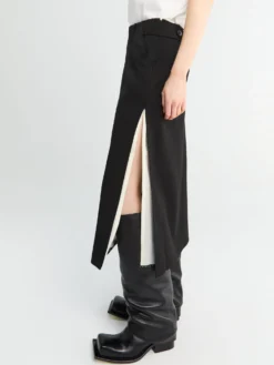 Tab Skirt i Mat Sort