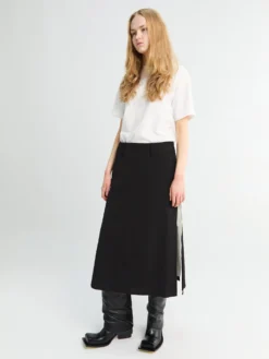 Tab Skirt i Mat Sort
