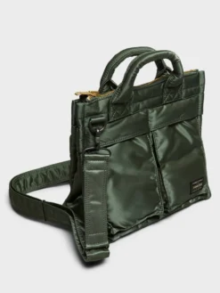 Tanker Square Tote Bag i Salviegrøn