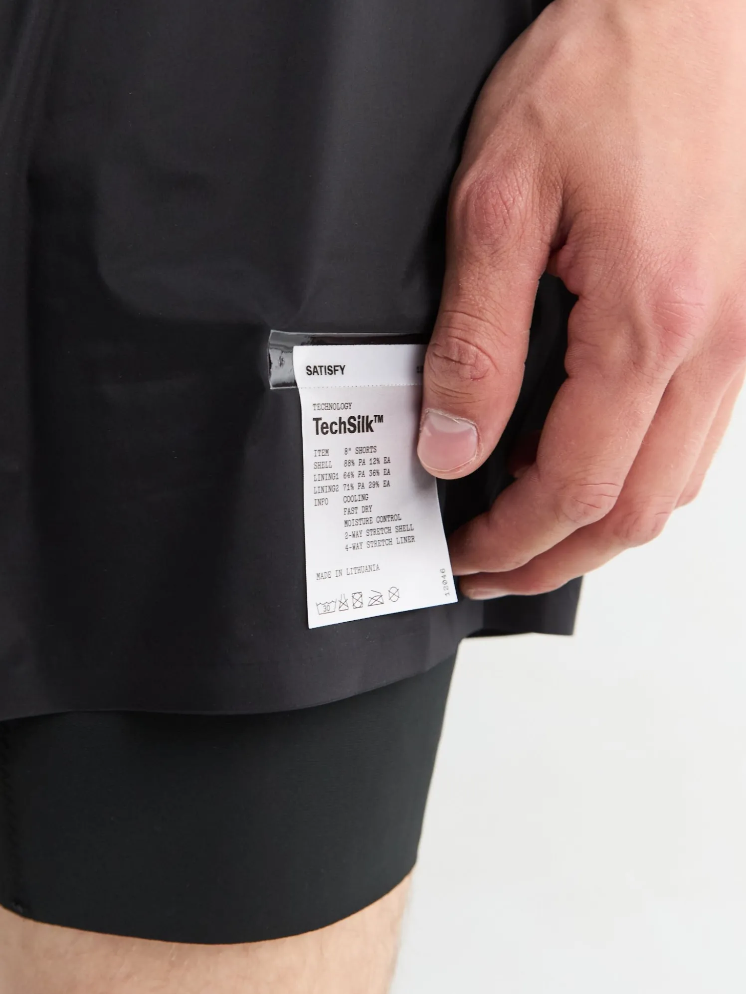 TechSilk 8 Shorts i Sort