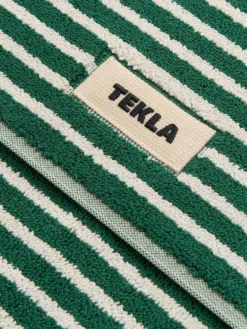 Terry Bademåtte i Teal Green Stripes