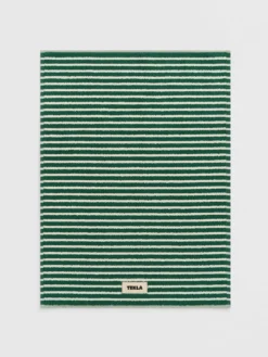 Terry Bademåtte i Teal Green Stripes