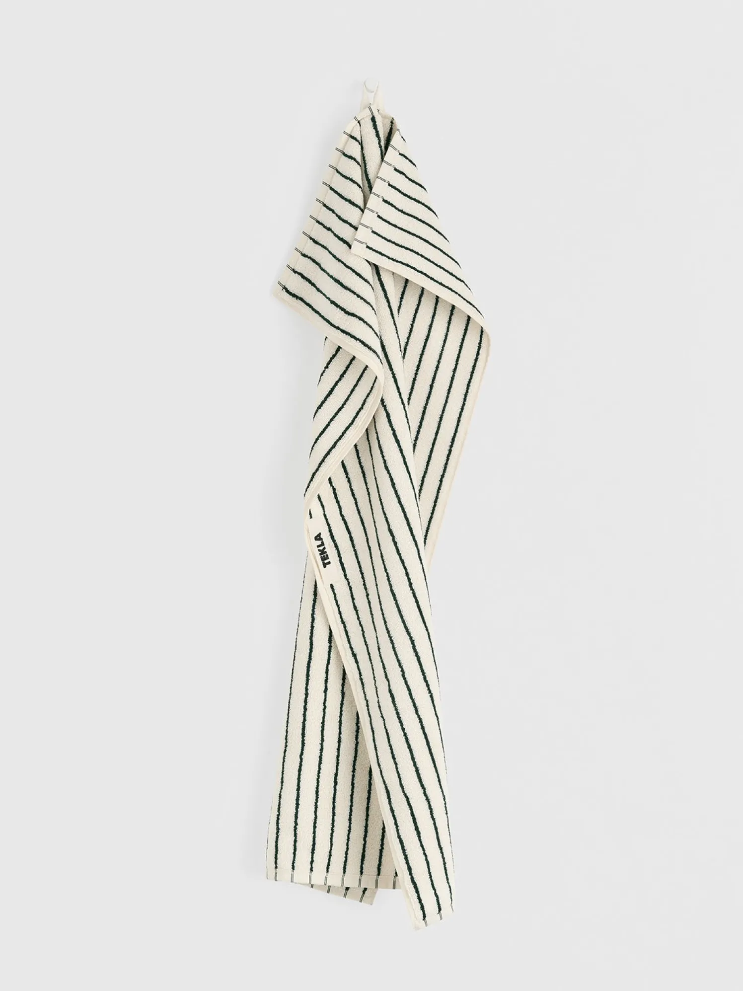 Terry Håndklæde i Racing Green Stripes