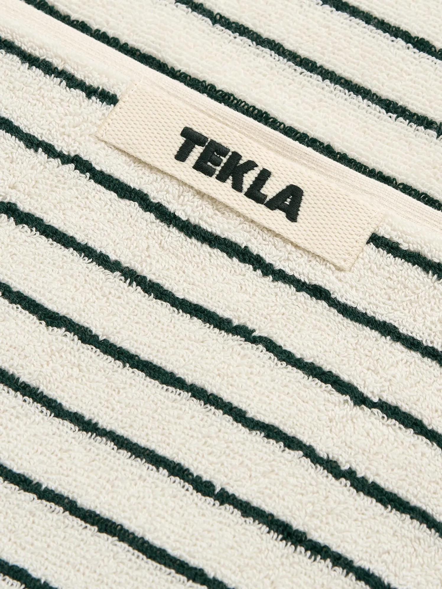 Terry Håndklæde i Racing Green Stripes