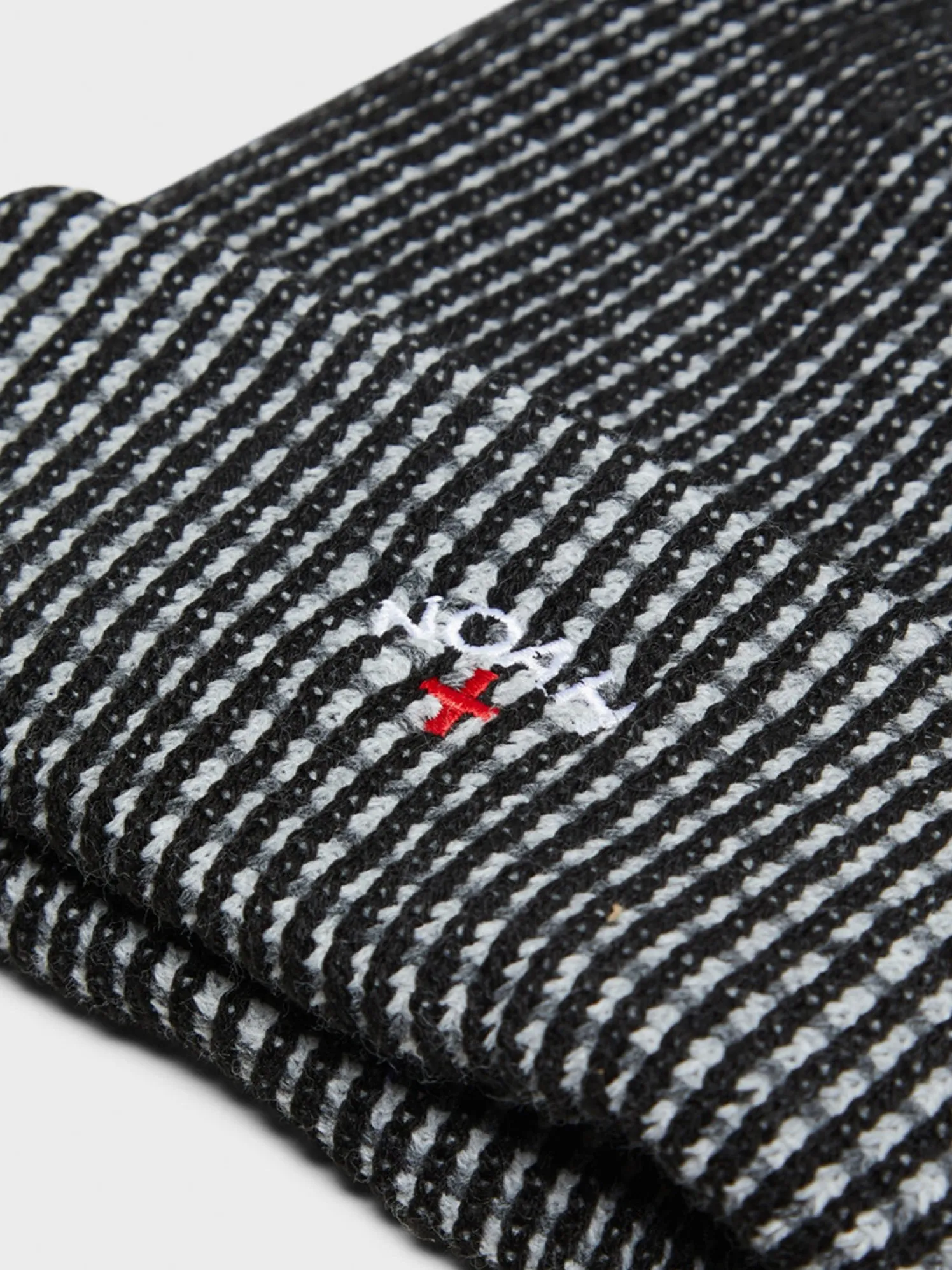 Tri-Color Beanie i Sort og Grå