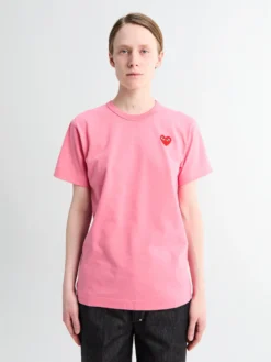 T-Shirt Red Emblem Knit i Lyserød