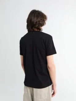 T-Shirt With Double Burgundy Emblem i Sort