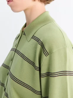 Tuno Stripe sweater i Oliven