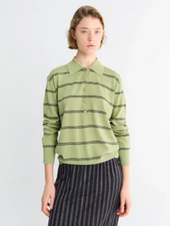 Tuno Stripe sweater i Oliven