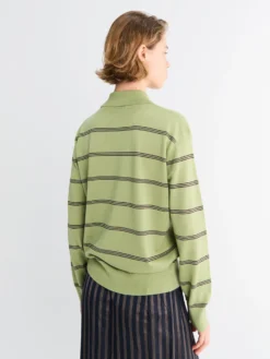 Tuno Stripe sweater i Oliven
