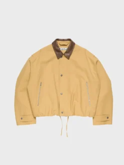Twill Bomber Jacket i Sand Beige