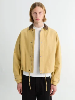 Twill Bomber Jacket i Sand Beige