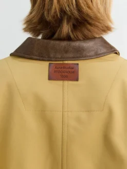 Twill Bomber Jacket i Sand Beige