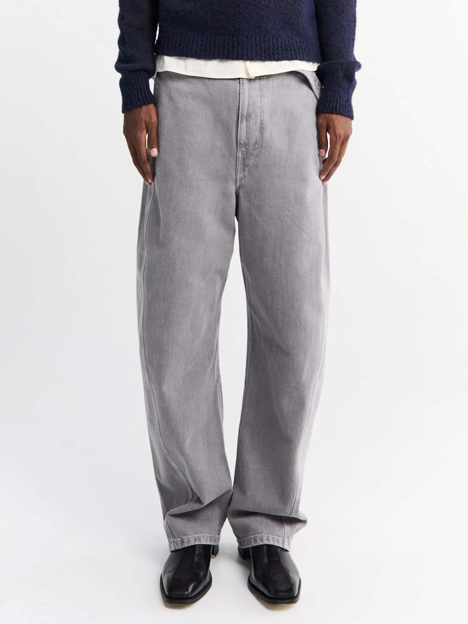 Twisted Belted Bukser i Heather