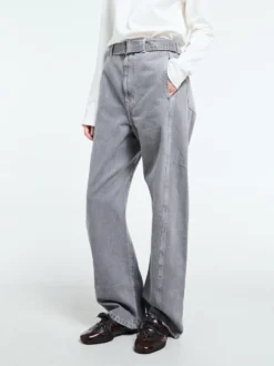 Twisted Belted Bukser i Heather