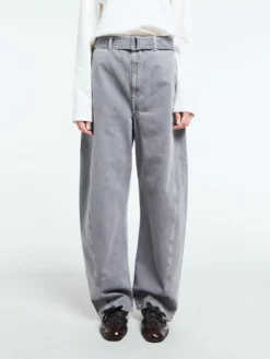 Twisted Belted Bukser i Heather