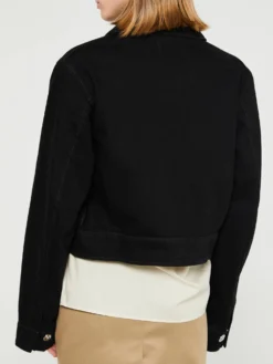 Two Pocket Cropped Jakke i Sort