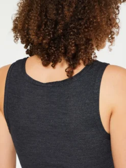 Uld og silke Tank Top i Grå