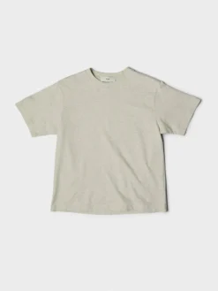Unisex Loose T-shirt i Oatmeal Melange