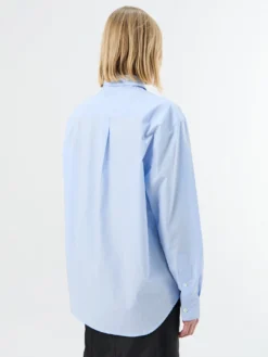 Unisex Soft Poplin BD Shirt i Soft Blue