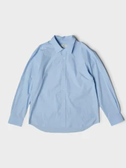 Unisex Soft Poplin BD Shirt i Soft Blue