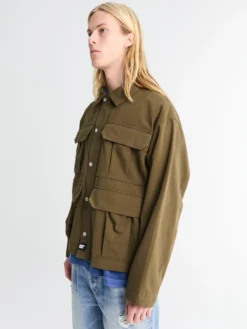 Utility Jacket i Olivenbrun
