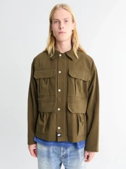 Utility Jacket i Olivenbrun