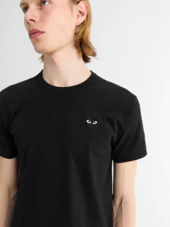 U T-Shirt Knit med Sort Heart i Sort