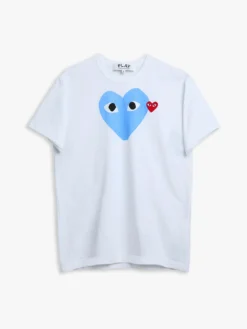 U T-shirt Rødt Emblem i Blå