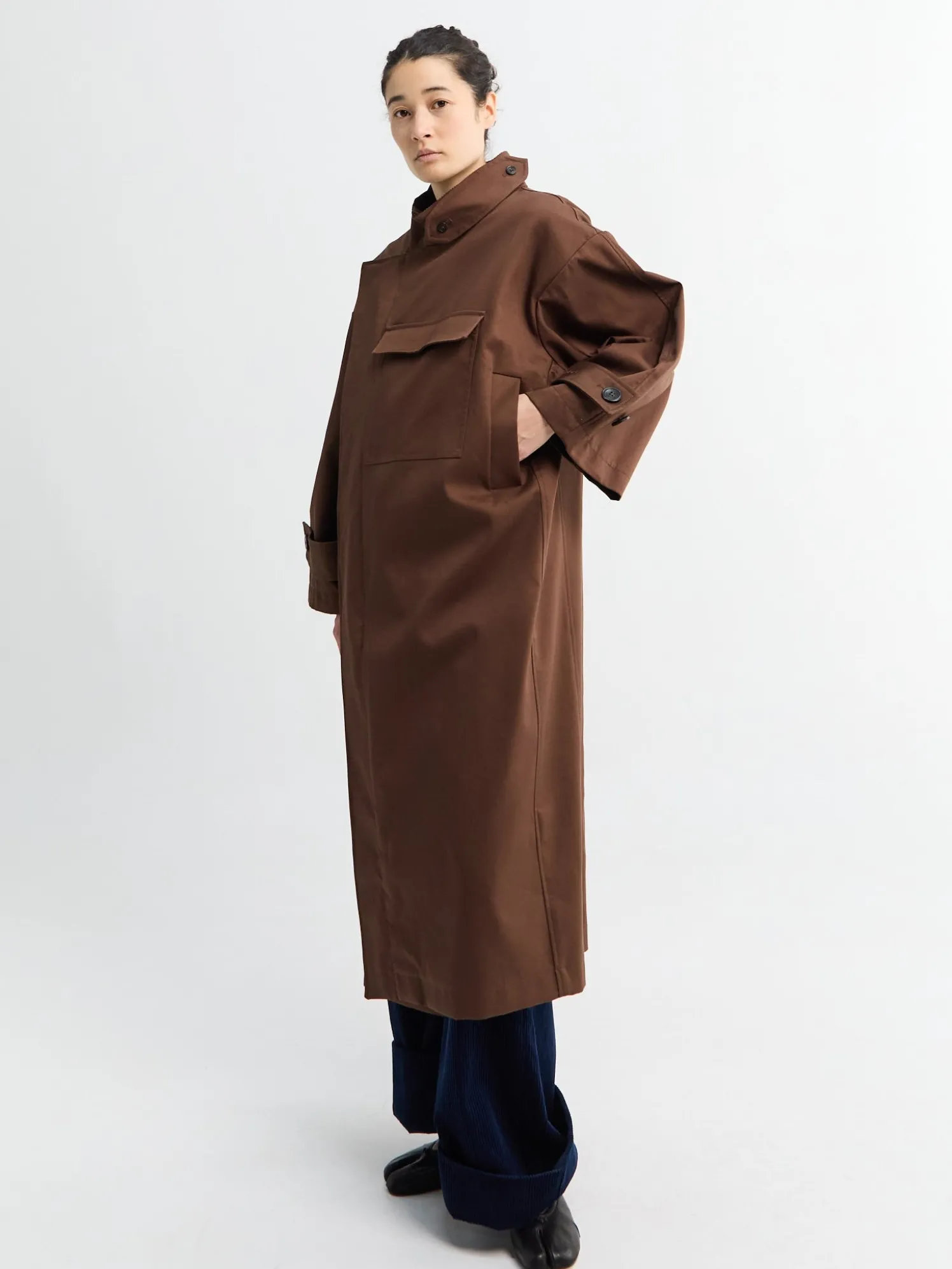 Vandafvisende trenchcoat i Dusty Brown