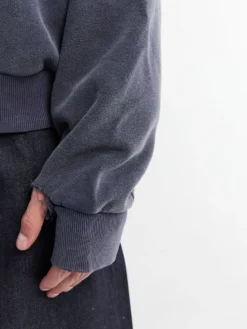 Vasket Sweatshirt i Navy Blå