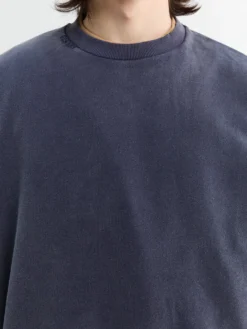 Vasket Sweatshirt i Navy Blå