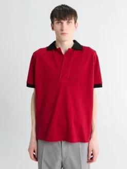 Vic No-Button Piquet Polo i Rød