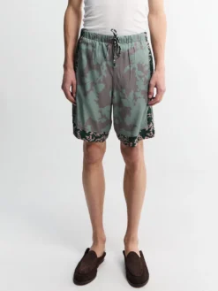 Viscose Twill Shorts i Petrol
