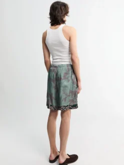 Viscose Twill Shorts i Petrol