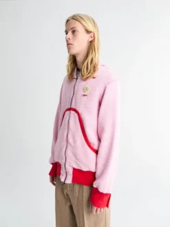Waffle Hoodie i Pink