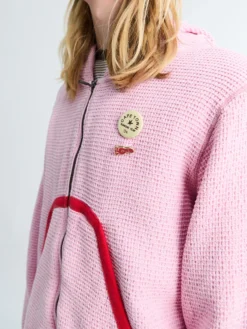 Waffle Hoodie i Pink