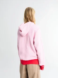 Waffle Hoodie i Pink