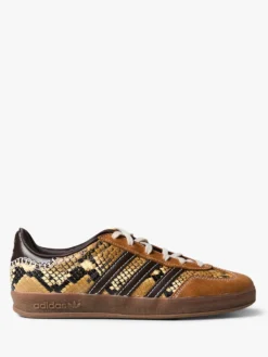 Wales Bonner Gazelle Snake Sneakers i Dust Rust, Wonder White og Collegiate Burgundy