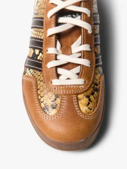 Wales Bonner Gazelle Snake Sneakers i Dust Rust, Wonder White og Collegiate Burgundy